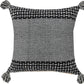 20" Black And White Geometric Cotton Throw Pillow Cover