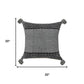 20" Black And White Geometric Cotton Throw Pillow Cover