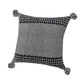 20" Black And White Geometric Cotton Throw Pillow Cover