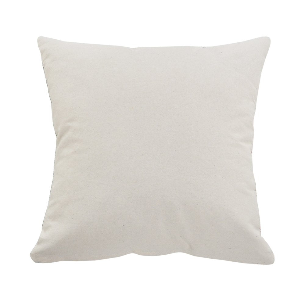 20" Gray And White Striped Cotton Throw Pillow Cover