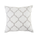 20" Ivory And Gray Throw Pillow Cover