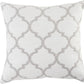 20" Ivory And Gray Throw Pillow Cover
