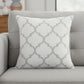 20" Ivory And Gray Throw Pillow Cover
