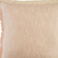 20" Pink And Cream Cotton Throw Pillow Cover