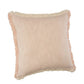 20" Pink And Cream Cotton Throw Pillow Cover