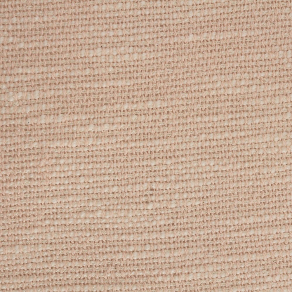 20" Pink And Cream Cotton Throw Pillow Cover