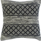 20" Black And White Diamond Cotton Blend Throw Pillow Cover