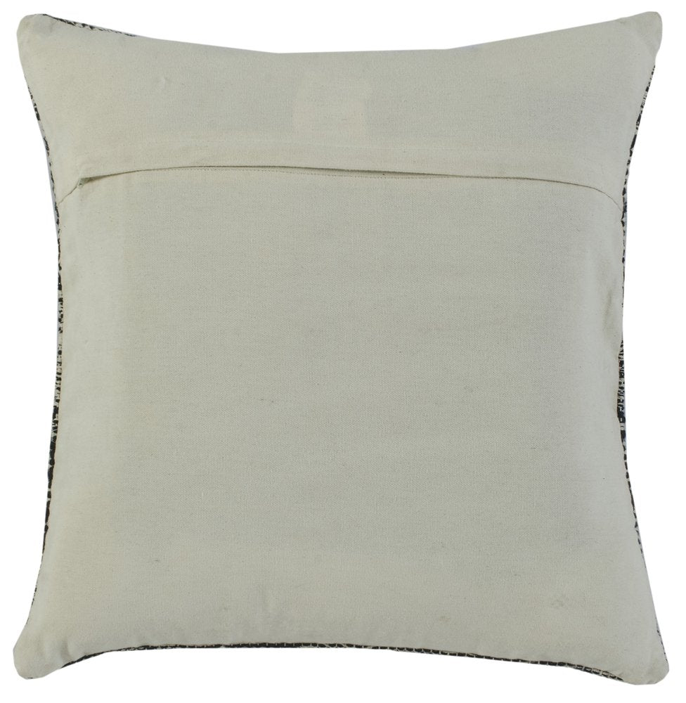 20" Black And White Diamond Cotton Blend Throw Pillow Cover