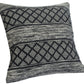 20" Black And White Diamond Cotton Blend Throw Pillow Cover