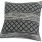 20" Black And White Diamond Cotton Blend Throw Pillow Cover