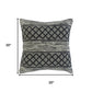 20" Black And White Diamond Cotton Blend Throw Pillow Cover
