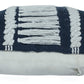 20" Blue And White Striped Cotton Blend Throw Pillow Cover