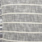 20" Gray And Pink Striped Cotton Throw Pillow Cover with Fringe