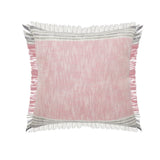 20" Pink And Gray Color Block Cotton Throw Pillow Cover