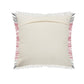 20" Pink And Gray Color Block Cotton Throw Pillow Cover