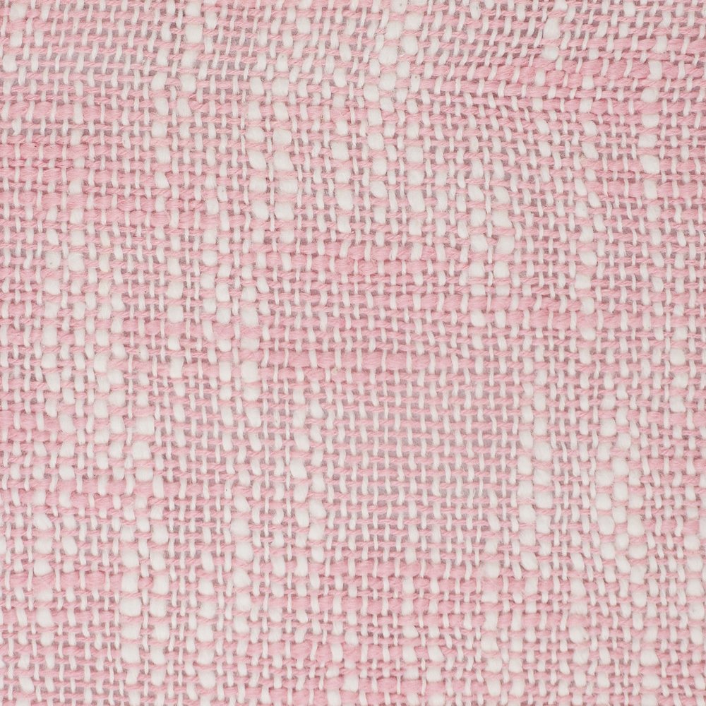 20" Pink And Gray Color Block Cotton Throw Pillow Cover with Fringe