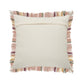 20" Pink Yellow And Sage Plaid Cotton Throw Pillow Cover with Fringe