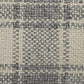 20" Gray And Ivory Plaid Cotton Blend Throw Pillow Cover with Fringe