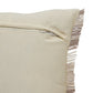 20" Beige And Ivory Striped Cotton Throw Pillow Cover
