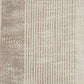 20" Beige And Ivory Striped Cotton Throw Pillow Cover with Fringe