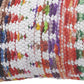 14" X 36" White Purple And Red Lumbar Geometric Cotton Blend Throw Pillow Cover