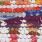 20" White Purple And Red Geometric Cotton Blend Throw Pillow Cover