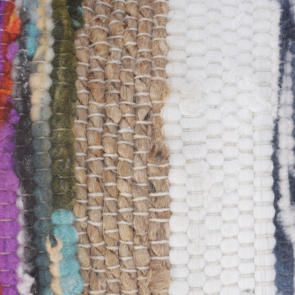 14" X 36" Tan White And Purple Lumbar Geometric Cotton Blend Throw Pillow Cover