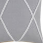 20" Gray And White Beach Geometric Cotton Throw Pillow Cover with Tufts And Texture
