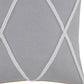 20" Gray And White Beach Geometric Cotton Throw Pillow Cover