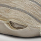 20" Tan And Gray Striped Cotton Blend Throw Pillow Cover