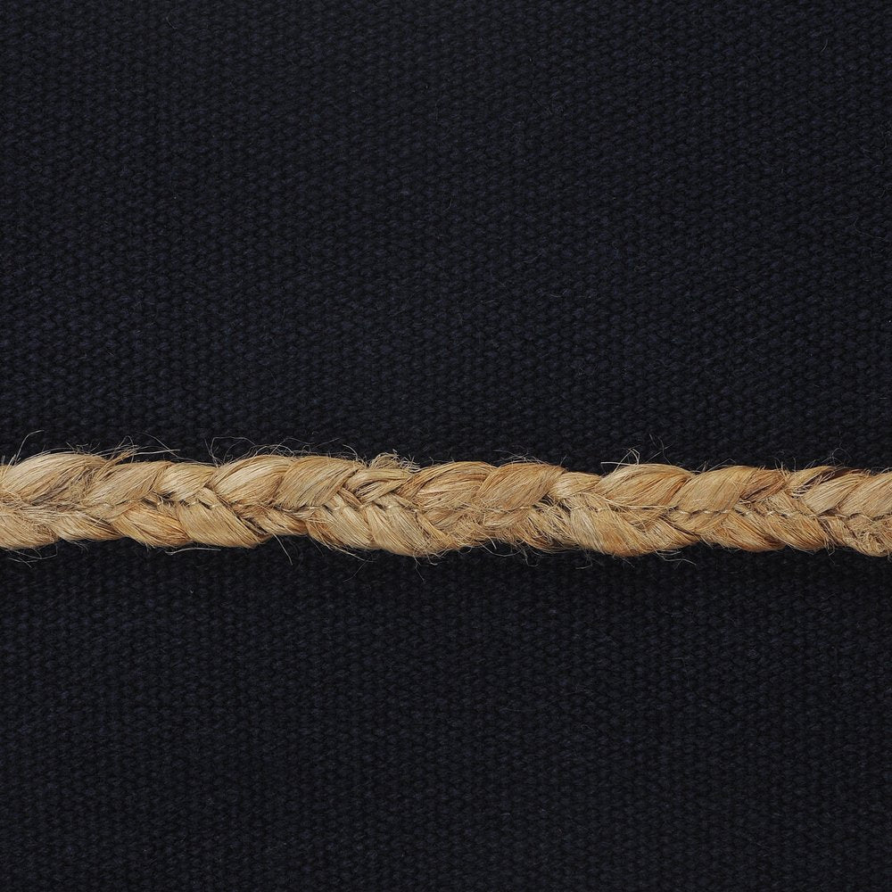 14" X 36" Blue And Brown Lumbar Beach Striped Cotton Blend Throw Pillow Cover