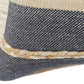 20" Beige And Blue Beach Striped Cotton Blend Throw Pillow Cover with Fringe And Texture