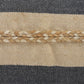 14" X 36" Beige And Blue Lumbar Beach Striped Cotton Blend Throw Pillow Cover with Fringe And Texture