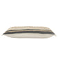 14" X 36" Beige And Black Lumbar Beach Striped Cotton Blend Throw Pillow Cover