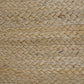 20" Beige Jute Throw Pillow Cover
