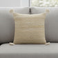 20" Beige Jute Throw Pillow Cover