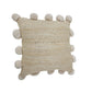 20" Tan And Brown Cotton Blend Throw Pillow Cover