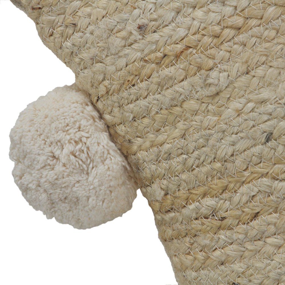 20" Tan And Brown Cotton Blend Throw Pillow Cover