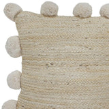 20" Tan And Brown Cotton Blend Throw Pillow Cover