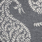24" Gray And White Paisley Cotton Throw Pillow Cover