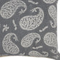 24" Gray And White Paisley Cotton Throw Pillow Cover