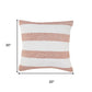 20" White And Orange Diamond Cotton Throw Pillow Cover