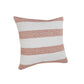 20" White And Orange Diamond Cotton Throw Pillow Cover