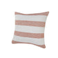 20" White And Orange Diamond Cotton Throw Pillow Cover