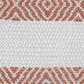 20" White And Orange Diamond Cotton Throw Pillow Cover