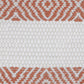 20" White And Orange Diamond Cotton Throw Pillow Cover