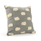 20" Gray And Cream Polka Dot Cotton Throw Pillow Cover with Tufts