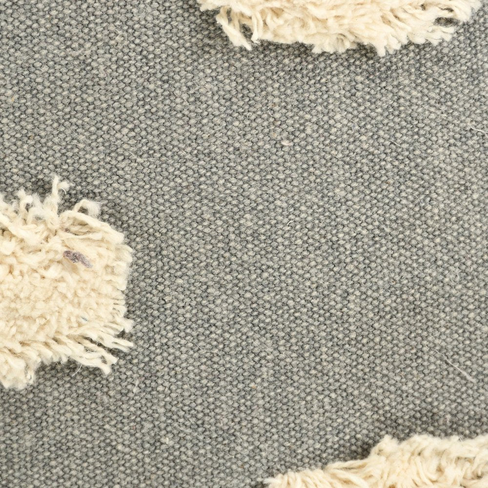 20" Gray And Cream Abstract Cotton Throw Pillow Cover