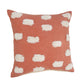20" Orange And Cream Abstract Cotton Throw Pillow Cover