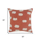 20" Orange And Cream Abstract Cotton Throw Pillow Cover